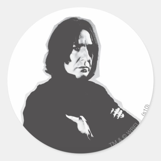 Severus Snape Arms, getransformeerd B-W Ronde Sticker (Voorkant)