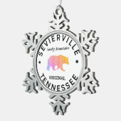 Sevierville Tennessee Tin Sneeuwvlok Ornament (Rechts)