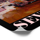 Sevilla Andalucia Spain Retro Poster (Hoek)