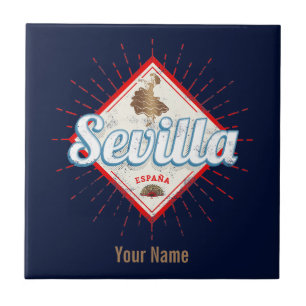 Sevilla Andalusië Spanje Retro Flamenco Vintage Tegeltje
