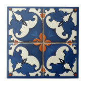 Sevilla Bloom Azulejo Tegeltje (Voorkant)