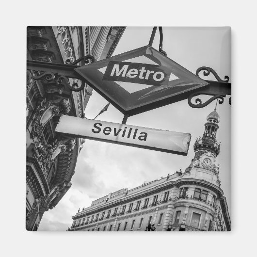 Sevilla Metro Magnet: Madrid Magneet (Voorkant)