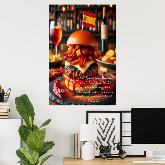 Sevilla Sizzle: Chorizo Sensation 24x36 Poster (Thuiskantoor)