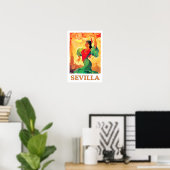Sevilla Spain vintage Poster (Thuiskantoor)