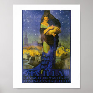 Sevilla Spanje 1925 Flamenco danser Poster