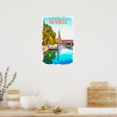 Sevilla Spanje Andalusië Poster (Keuken)