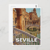 Sevilla Spanje Plaza de Espana Briefkaart (Voorkant / Achterkant)