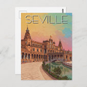Sevilla Spanje Plaza de Espana Briefkaart (Voorkant / Achterkant)