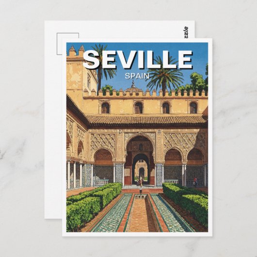 Sevilla Spanje Real Alcazar Briefkaart (Voorkant / Achterkant)