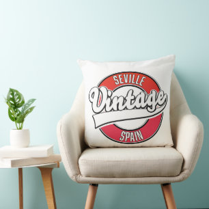 Sevilla spanje retro stijl logo kussen