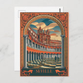Sevilla Spanje Travel Antiek Briefkaart (Voorkant / Achterkant)