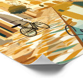 Sevilla Spanje vintage reisplaats illustratie Poster (Hoek)