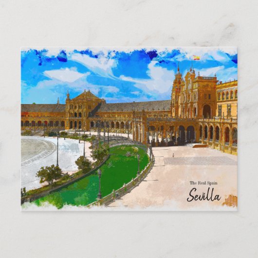 Seville Plaza de Espana Briefkaart (Voorkant)