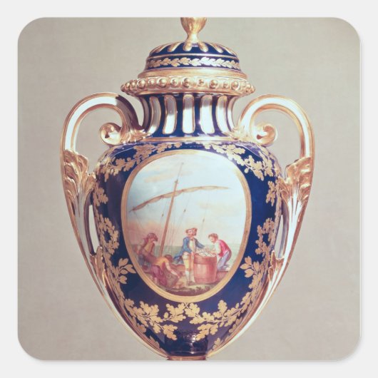 Sevres vase, midden 18e eeuw vierkante sticker (Voorkant)