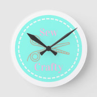 Sew Crafty Pastel Pink Grey Aqua