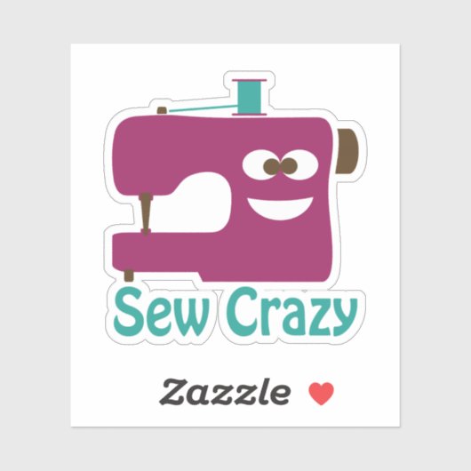 Sew Crazy Sticker (Vel)
