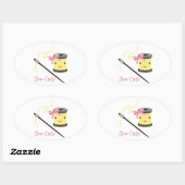 Sew Cute Ovale Sticker (Vel)