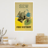 Sew for Victory WWII 1941 WPA Poster (Keuken)