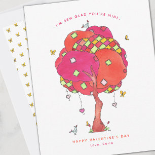 Sew Geniet ervan dat je van mij bent valentijnskaa Feestdagenkaart