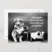 "Sew-Sew"-tijd  briefkaart (Voorkant / Achterkant)