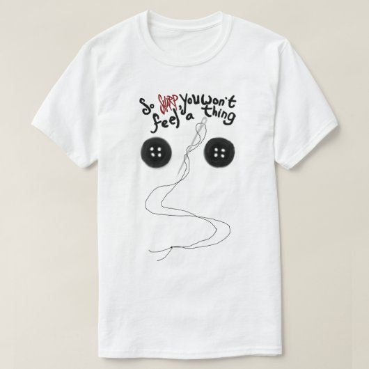 Sew the Buttons T-shirt (Design voorkant)