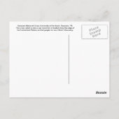 Sewanee Memorial Cross, TN Post Kaart (Achterkant)