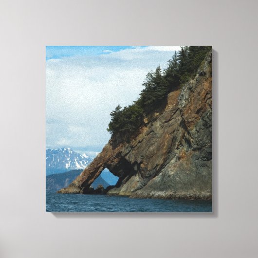 Seward Alaska Harbour - Een fijne Art-printer Canvas Afdruk (Voorkant)
