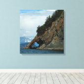 Seward Alaska Harbour - Een fijne Art-printer Canvas Afdruk (Insitu (Houten vloer))