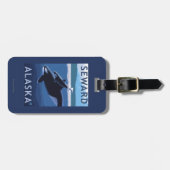 Seward, AlaskaOrca en Calf Scene Bagagelabel (Voorkant horizontaal)