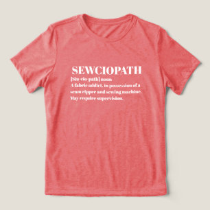 Sewciopath, Grappige Naailiefhebber Tri-Blend Shirt