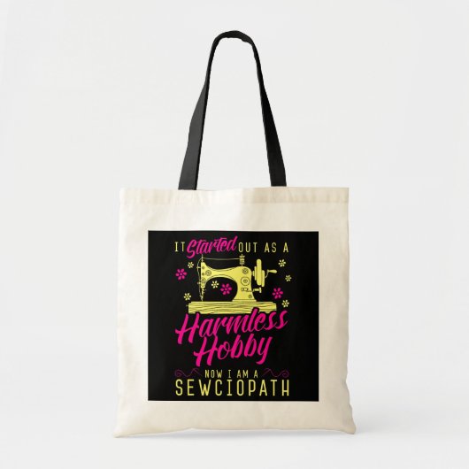 Sewciopath Seamstress Embroider Tote Bag (Voorkant)