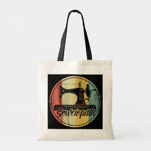 Sewciopath Seamstress Embroider Tote Bag