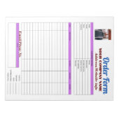 SewCraft Order Form Notitieblok (Voorkant)