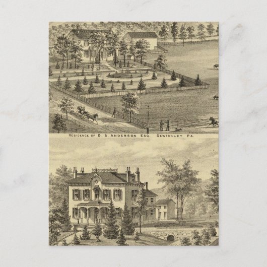 Sewickley Pennsylvania Briefkaart (Voorkant)