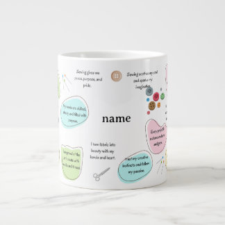 Sewing Affirmations for Crafters | Sewing Quotes Extra Grote Beker