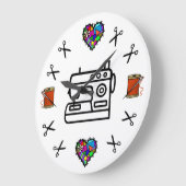Sewing and Quilting Wall Clock Grote Klok (Hoek)