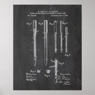 Sewing Machine Patent Poster