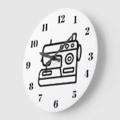 Sewing Machine Wall Clock Grote Klok (Hoek)