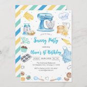 Sewing Party Birthday Invitation (Devant / Derrière)