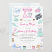 Sewing Party Birthday Invitation (Devant / Derrière)