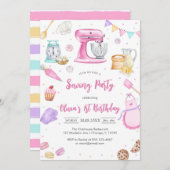 Sewing Party Birthday Invitation (Devant / Derrière)