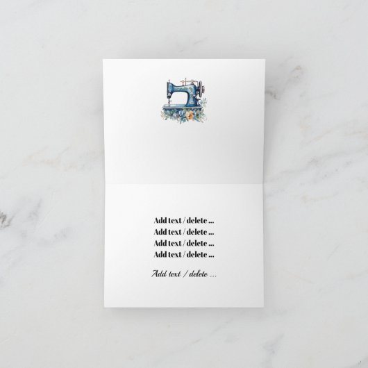 SEWING Shop Note Card ou Merci (Intérieur)