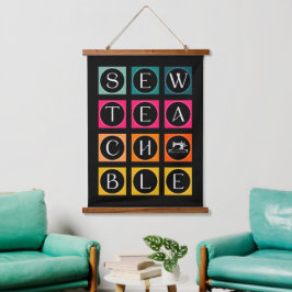 Sewteachable Colorful Squares Hangend Wandkleed