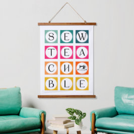 Sewteachable Colorful Squares Hangend Wandkleed