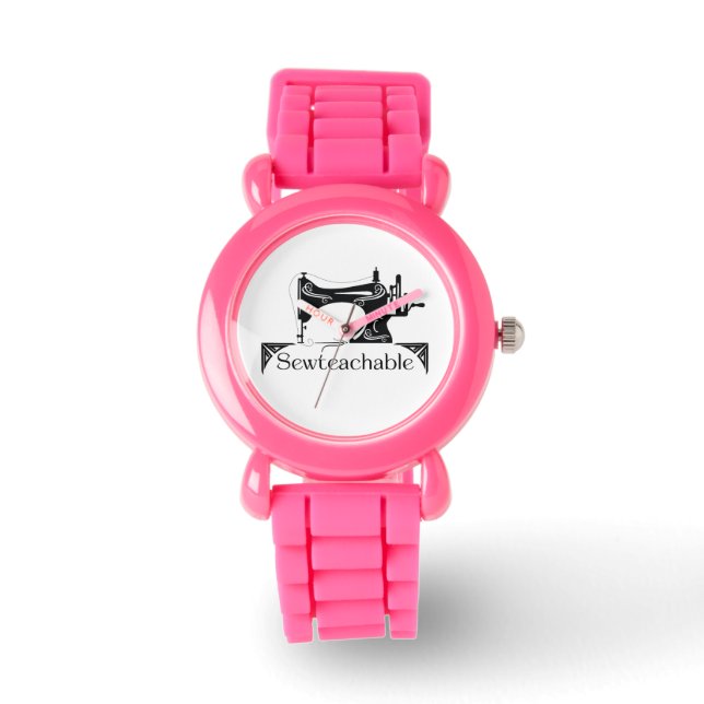 Sewteachable eWatch Watch (Pink) Horloge (Voorkant)