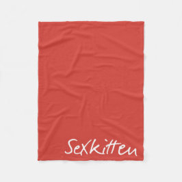 Sex Kitten - Breedte in vlooienbak Fleece Deken