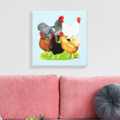 Sex-linked kippen Quintet Canvas Afdruk (Insitu (Woonkamer))