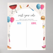 Sexe Reveal BabyQ Bureau de vote affiche (Devant)