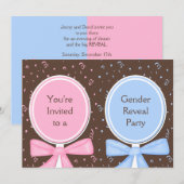Sexe Reveal Party Invitations Baby Rattles (Devant / Derrière)