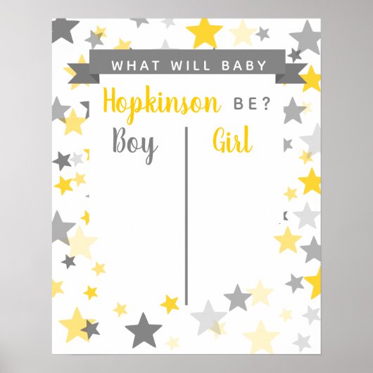 Sexe Reveillez Voter Affiche de fête garçon ou fil (Devant)